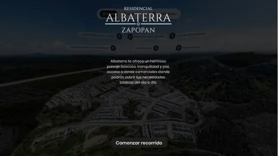 Pantalla de inicio del recorrido de Albaterra en Koppi