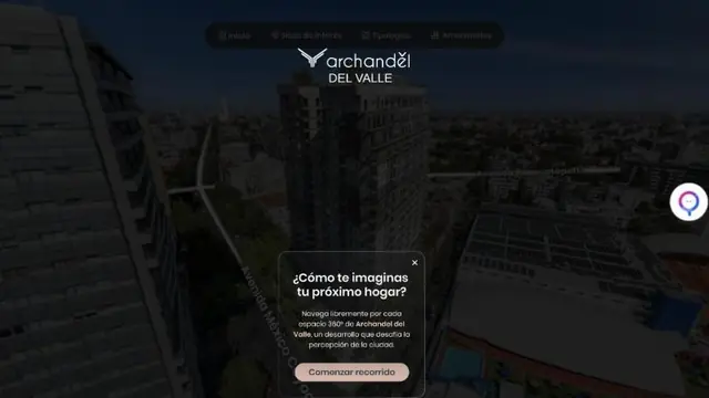 Pantalla de inicio del recorrido de Archandel Del Valle en Koppi