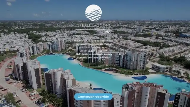 Pantalla de inicio del recorrido de Dream Lagoons Cancún en Koppi