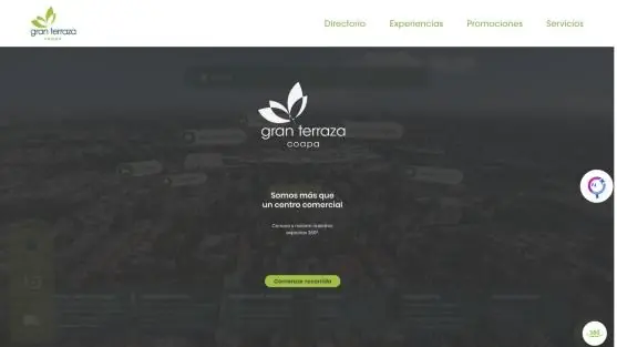 Pantalla de inicio del recorrido de Gran Terraza Coapa en Koppi
