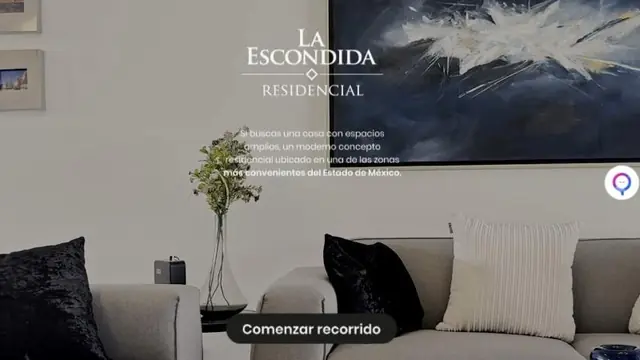 Pantalla de inicio del recorrido de La Escondida en Koppi