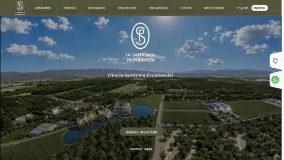 Pantalla de inicio del recorrido de La Santísima Providencia en Koppi