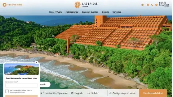 Pantalla de inicio del recorrido de Las Brisas Ixtapa en Koppi