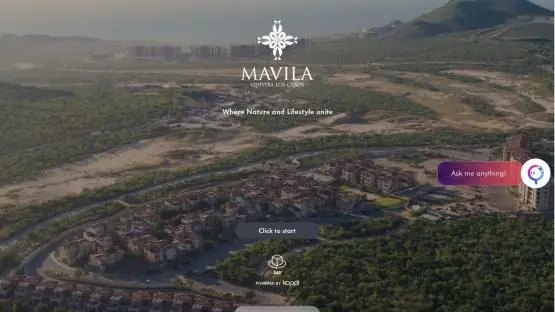 Pantalla de inicio del recorrido de Mavila en Koppi