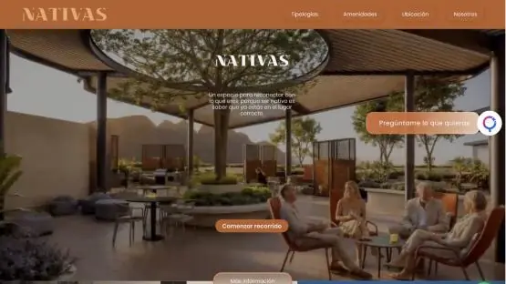 Pantalla de inicio del recorrido de Nativas en Koppi