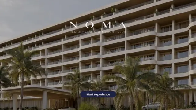 Pantalla de inicio del recorrido de Noma Residences en Koppi
