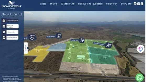 Pantalla de inicio del recorrido de Novotech Santa María en Koppi
