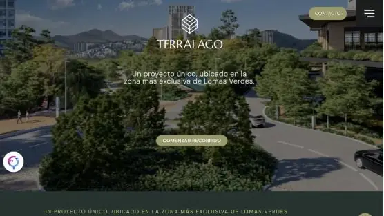 Pantalla de inicio del recorrido de Terralago en Koppi